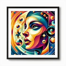 Abstract Psychedelic Painting 1 Art Print