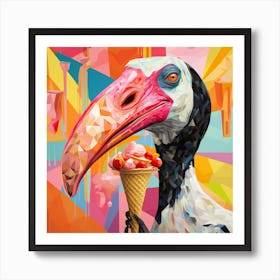 Ice Cream Stork Art Print