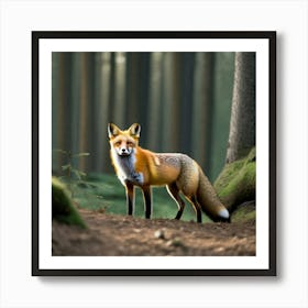 Red Fox In The Forest 9 Art Print