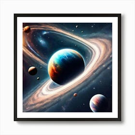 Planets In Space Art Print