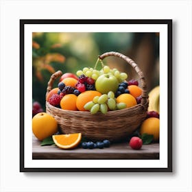 Fruitful Splendor: An Exotic Ensemble Art Print