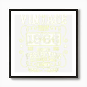 Vintage 1966 Funny Birth Year Birthday Sarcastic Quote Retro Art Print