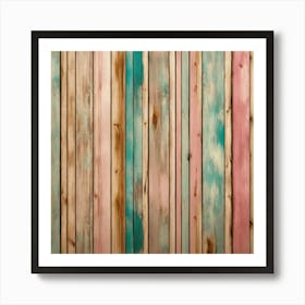 Painted Wooden Wall Art Print