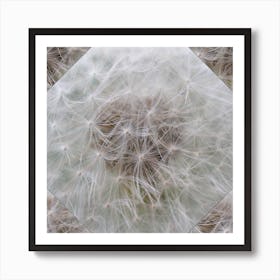 Dandelion Heart - Octahedron - Mosaik Nature Herb Pattern #1 Art Print