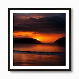 Sunset On The Beach 3 Art Print