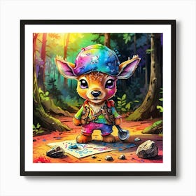 Pirate Deer 10 Art Print