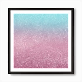 Pink And Blue Dreamy Sky Background Art Print