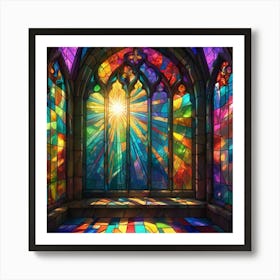 Stained Glass Window 1 Art Print