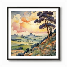 Landscapes 1905 Henri Edmond Cross Cartoon Art Print 0 Art Print