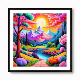 Landscape Painting Art Print