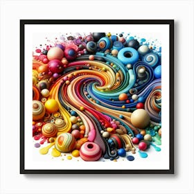 Colorful Swirls Art Print