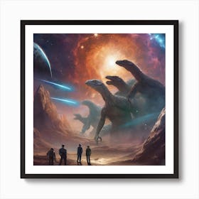 Godzilla In Space 1 Art Print