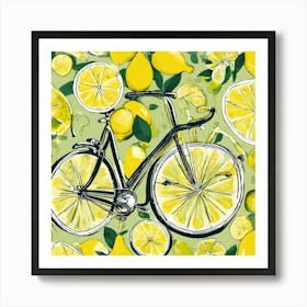 Lemon Bicycle Art Print