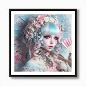 Japanese Girl Art Print