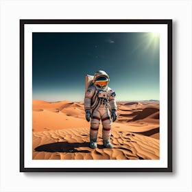 Astronaut In The Desert Art Print