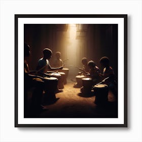 Drums of Silence I: Joy in the Shadows  Art Print