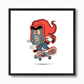 Hoodie Skateboard S Art Print