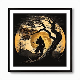 Myeera Ninja Samurai Ninja Hiding In The Shadows Yin Yang Symbo C72605e9 8664 4180 B079 A0dc3f5fd164 Art Print