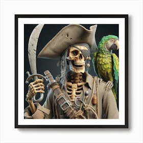 Pirate Skeleton Art Print
