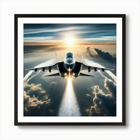 Fighter Jet In The Sky Art Print