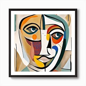 Abstract Of A Woman'S Face Art Print