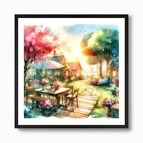 House In The Garden Art Print