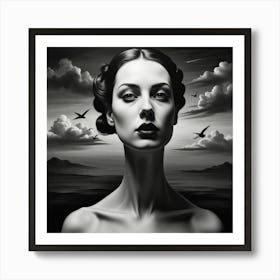 Black And White Painting 1 Art Print