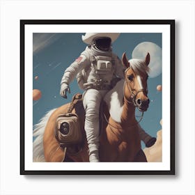 Astronaut On Horseback Art Print