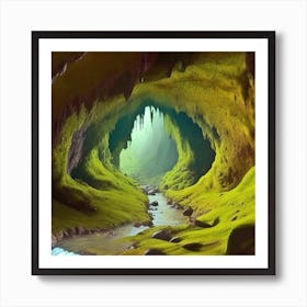 Caves In The Mountains Art Print