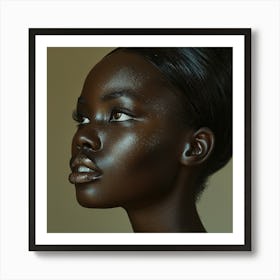 Black Woman With Makeup Art Print