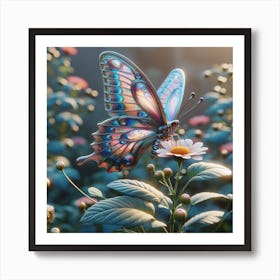 Butterfly In The Garden 1 Art Print