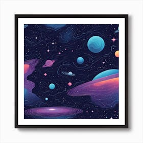 Space Background Art Print