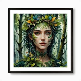 Forest Girl 1 Art Print