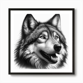 Grey wolf 4 Art Print