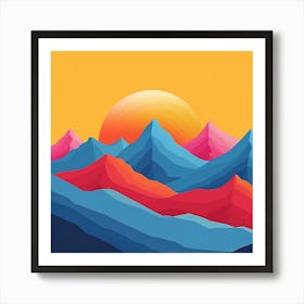Abstract Mountain Landscape - abstract art, abstract painting  city wall art, colorful wall art, home decor, minimal art, modern wall art, wall art, wall decoration, wall print colourful wall art, decor wall art, digital art, digital art download, interior wall art, downloadable art, eclectic wall, fantasy wall art, home decoration, home decor wall, printable art, printable wall art, wall art prints, artistic expression, contemporary, modern art print, Art Print