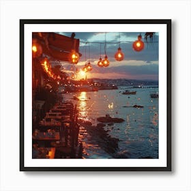 Sunset In Greece Art Print