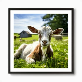 Pasture Rural Farm Goat Nature Farming Natural Countryside Animal Herd Agriculture Meadow (7) Art Print