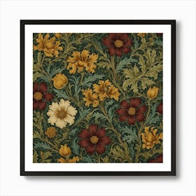 Floral Pattern In William Morris Art Print