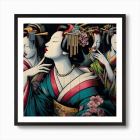 Japan Geisha Visual 63 Art Print