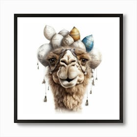 Camel With Eggs Art Print