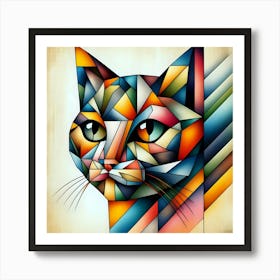 Geometric Cat 1 Art Print