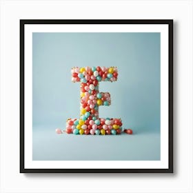 Balloon Letter E 2 Art Print