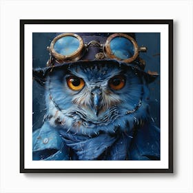 Steampunk Owl 6 Art Print