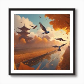 Chinese Autumn Art Print