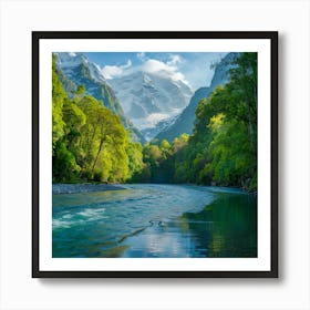 New Zealand River Art Print