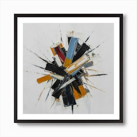 A group of paintings falling on top of each other 9 Art Print