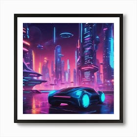 Futuristic City Art Print