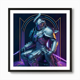 Ciborg Cyberpunk Robot (16) Art Print