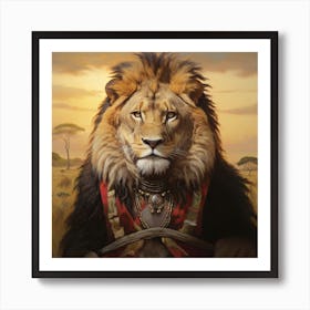 Lion Of The Savannah Art Print
