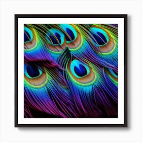 Peacock Feathers 20 Art Print